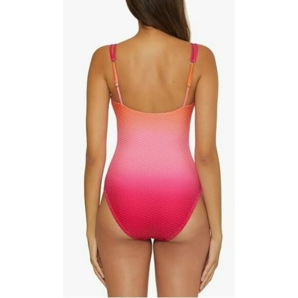 Trina Turk $198 Ombre Knit Sun Opal One Piece Swimsuit Bathing Suit NWT Sz 6 - Picture 2 of 8